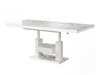 Transformeerbare salontafel Hoboken 100 (Wit marmer + Glanzend wit)