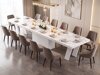 Tafel Hoboken 101 (Wit marmer + Glanzend wit)