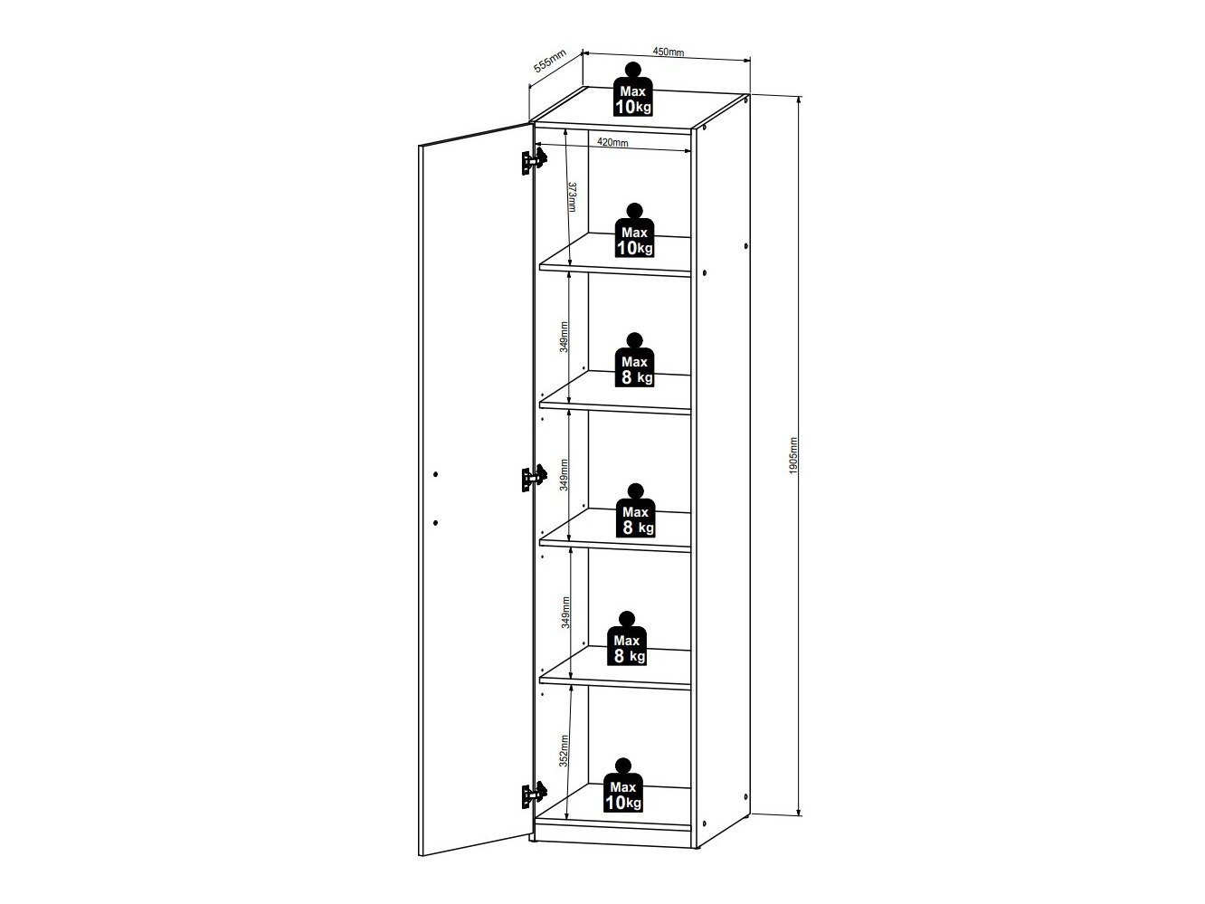 Boekenkast Nudali 103