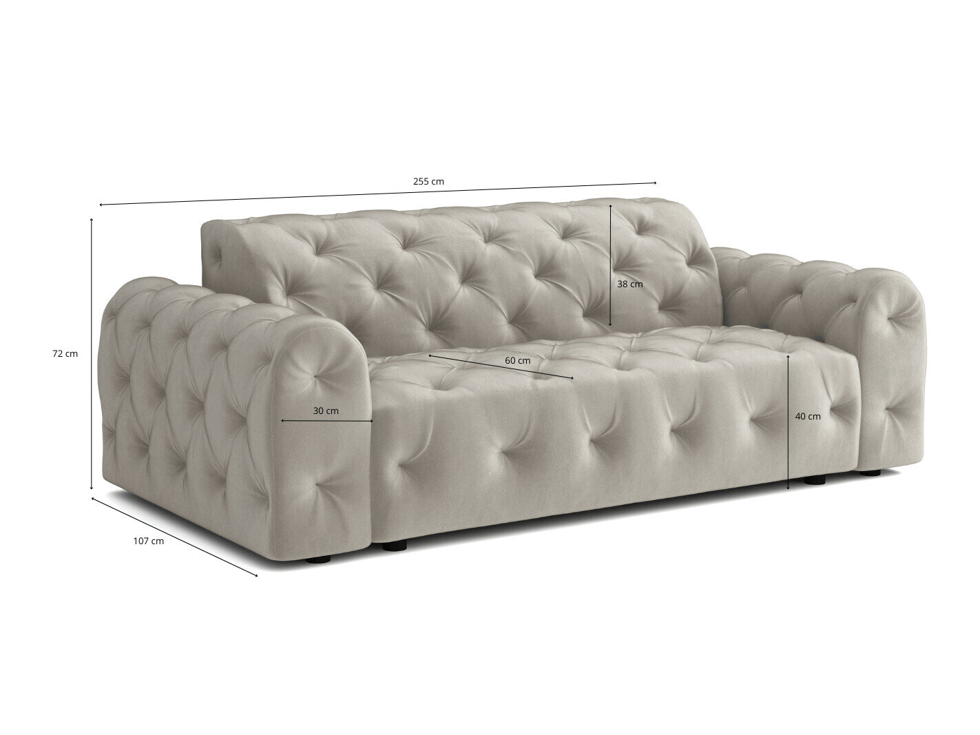 Kavč chesterfield Calexico 133 (Riviera 59)