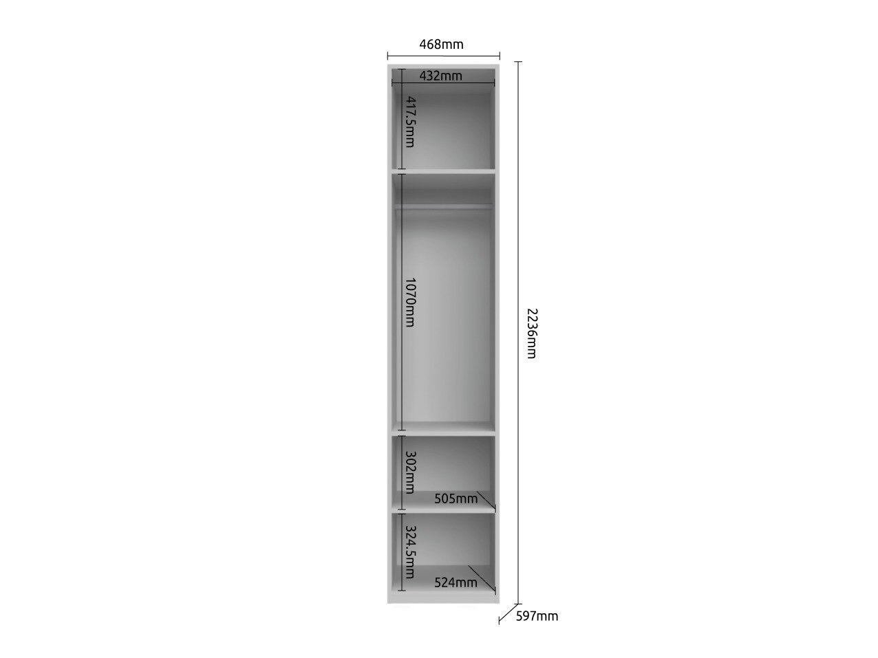 Dulap Tetalo 140 (Alb)