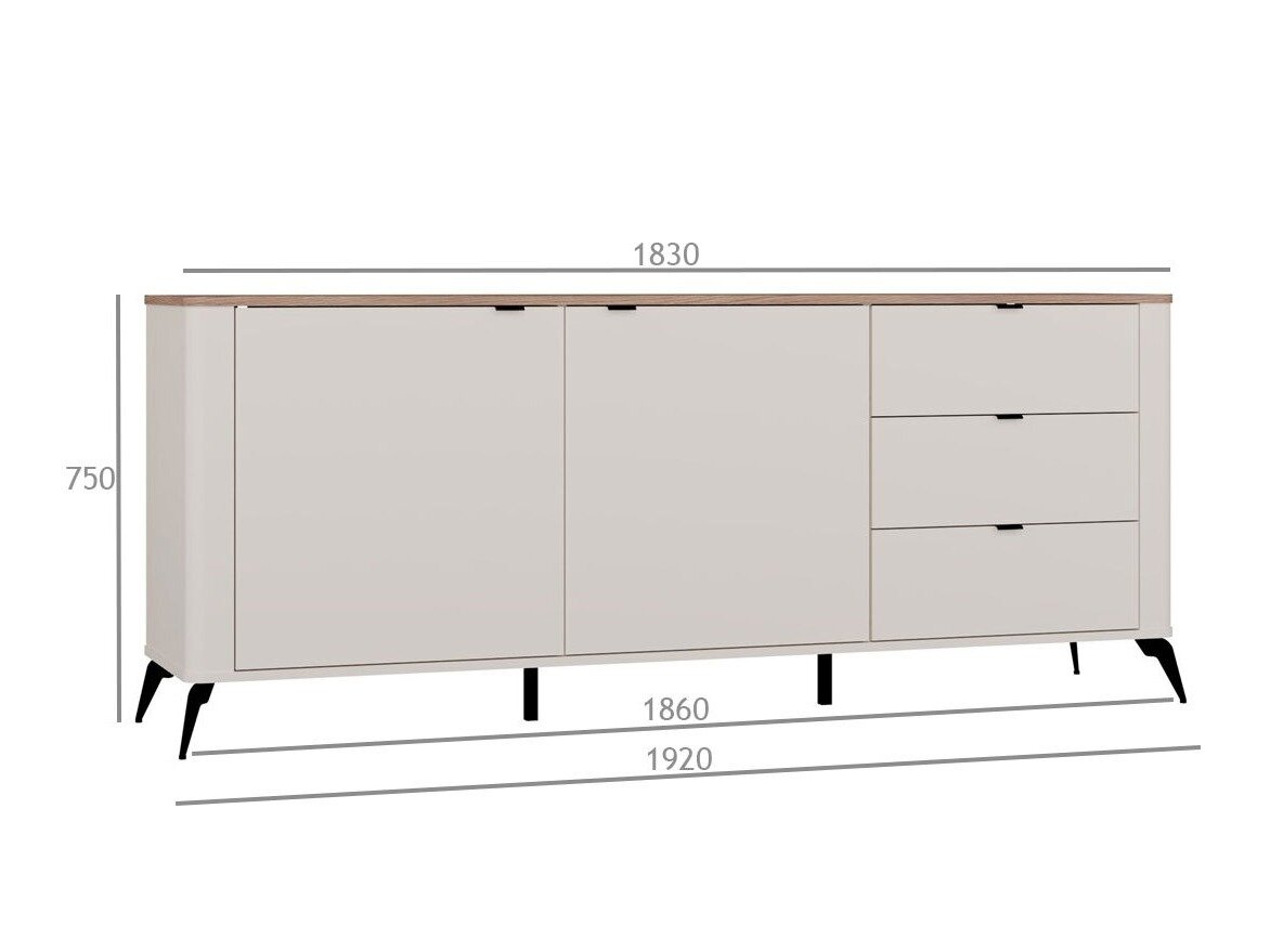 Ladekast Soavie 106 (Kasjmier + Eiken)