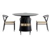 Tafel en stoelen set Dallas 5326 (Zwart)
