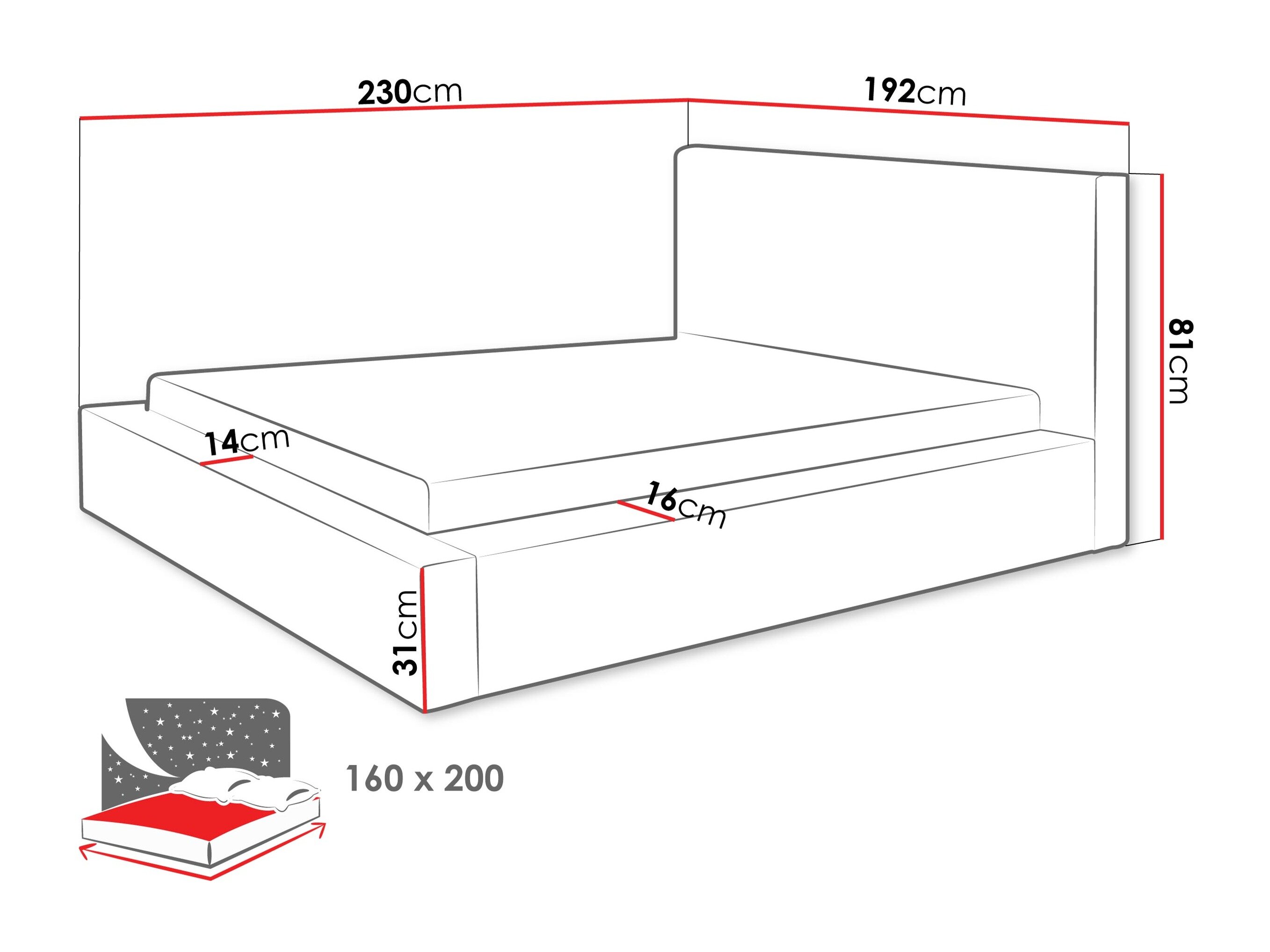 Bed TrendyNest Cervara I (Bella 10)