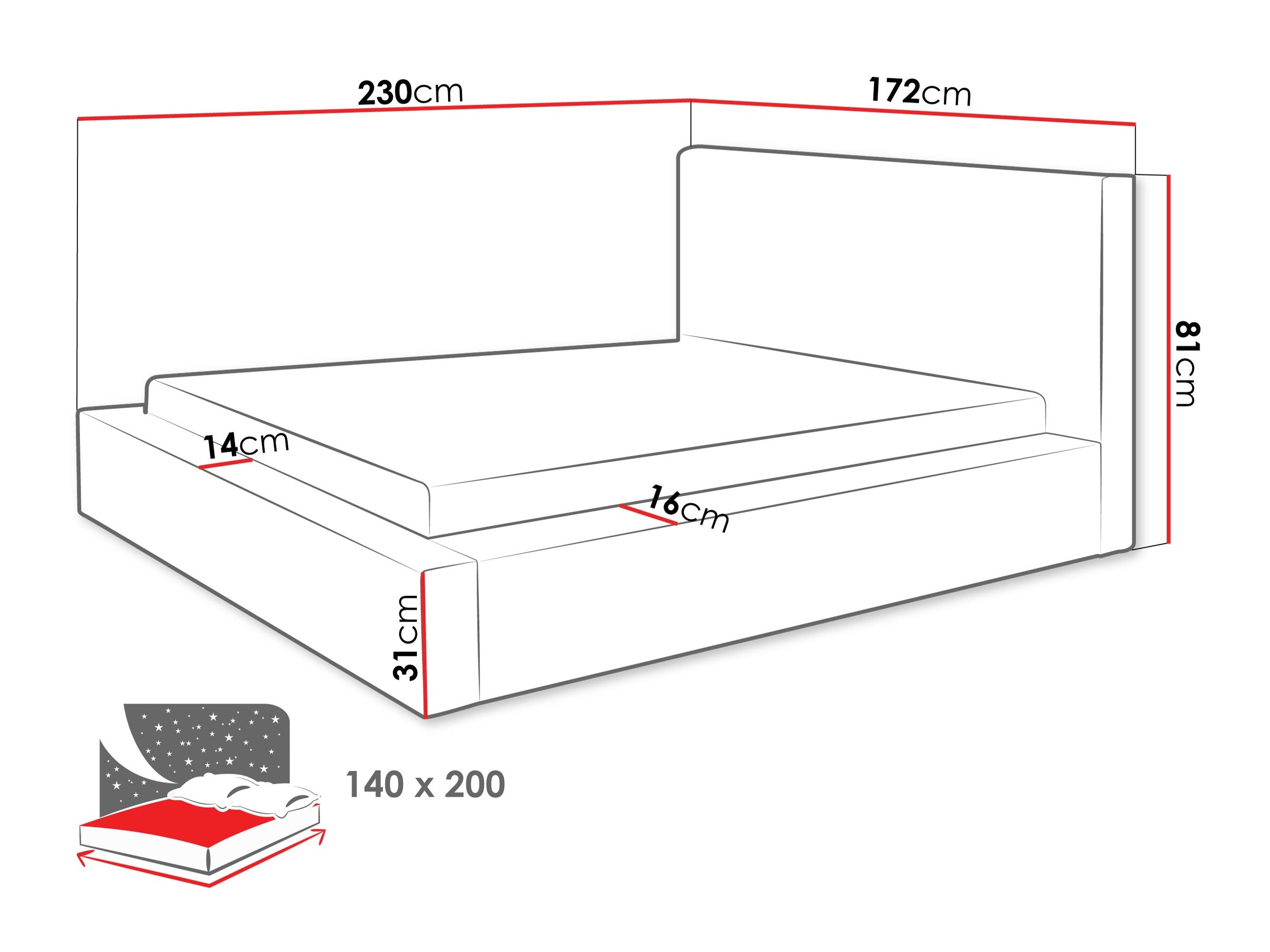 Bed TrendyNest Cervara I (Bella 20)