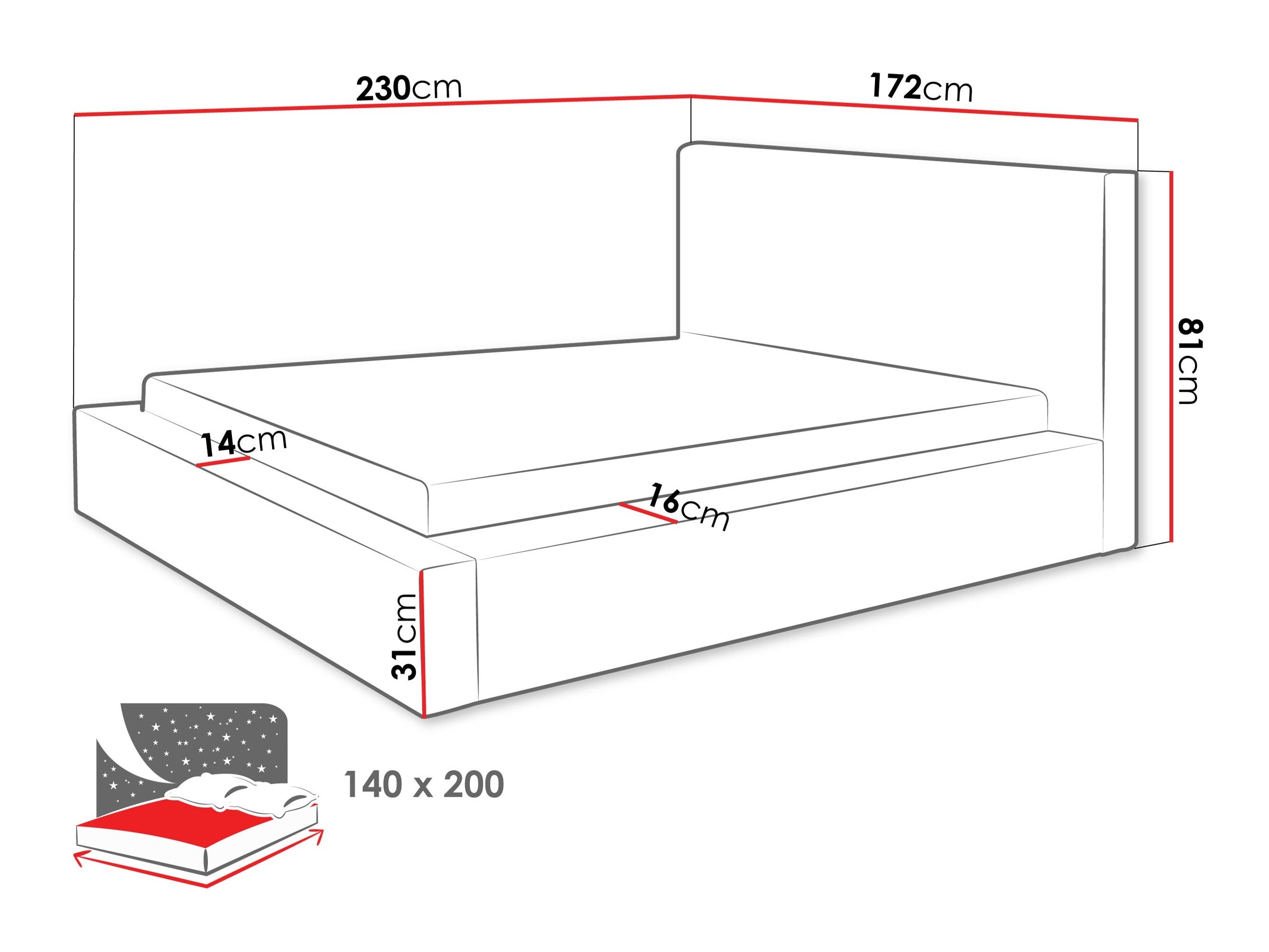 Bed TrendyNest Cervara I (Bella 50)
