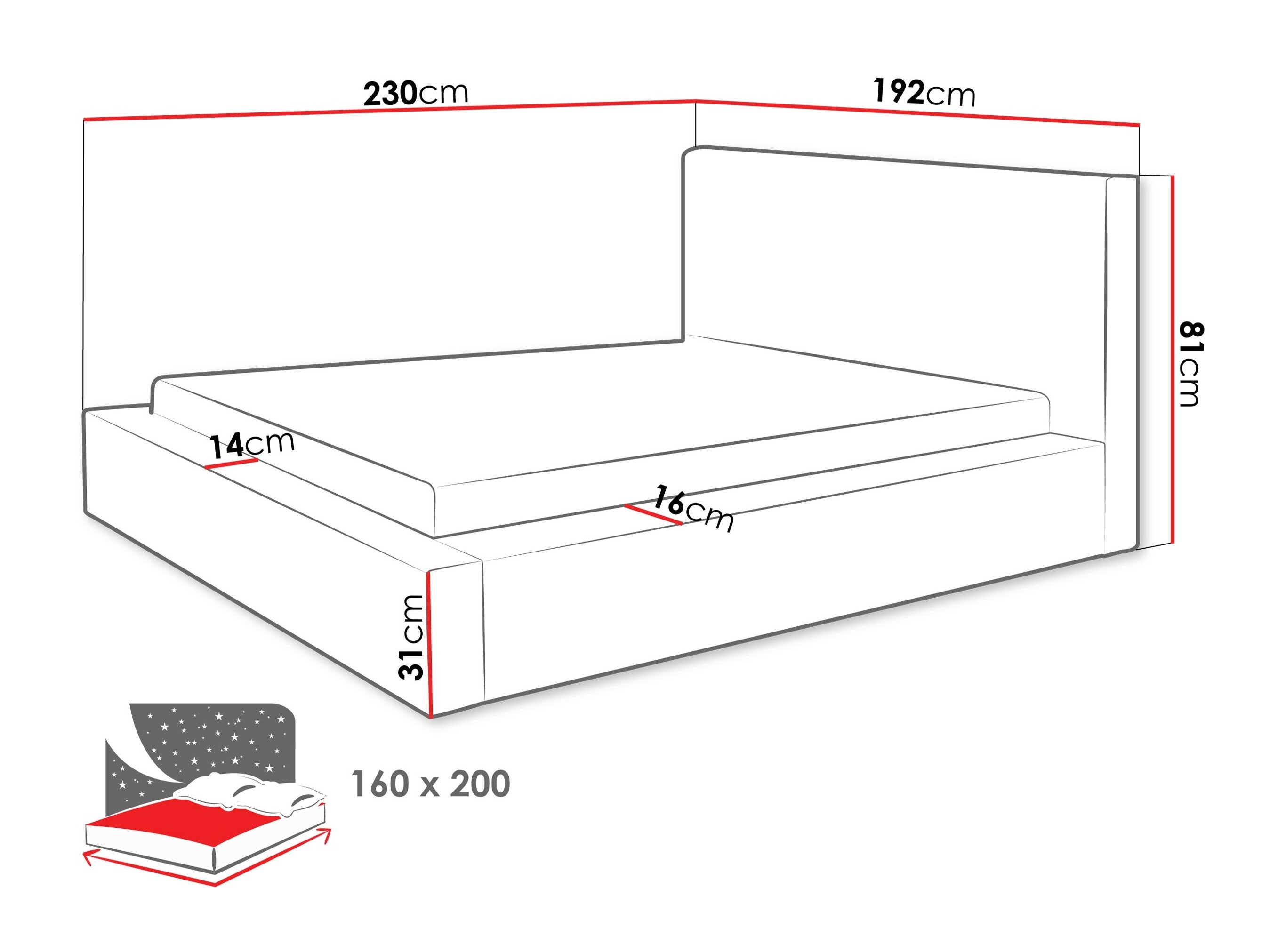Bed TrendyNest Cervara I (Bella 50)