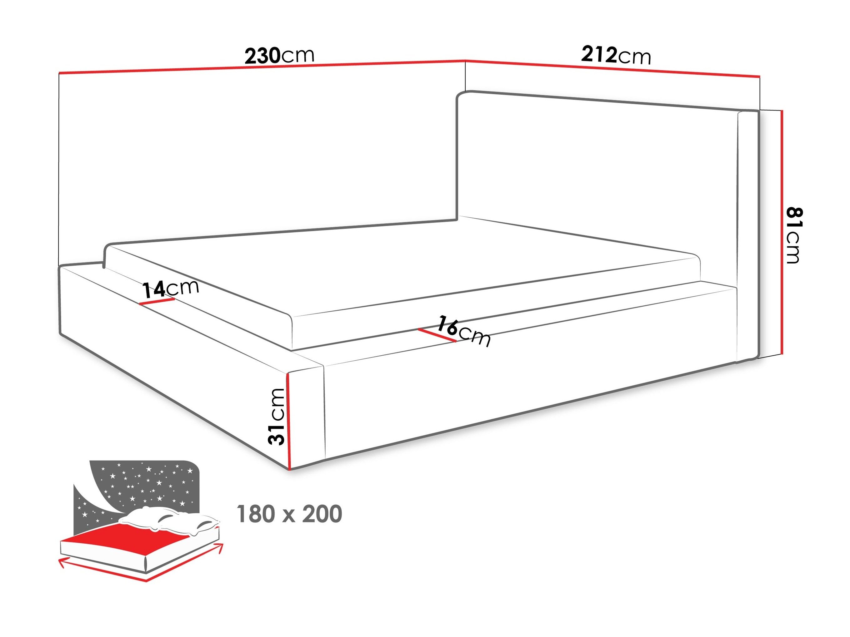 Bed TrendyNest Cervara I (Bella 60)