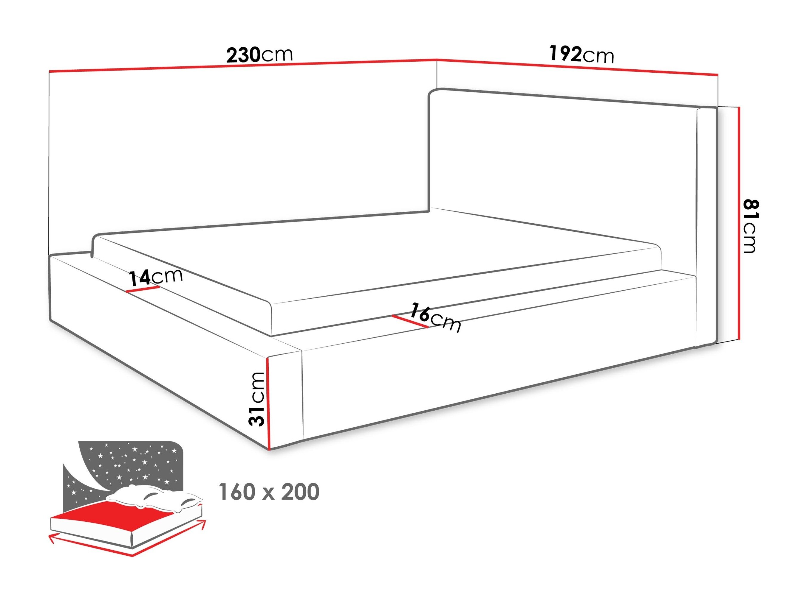 Bed TrendyNest Cervara I (Bella 65)