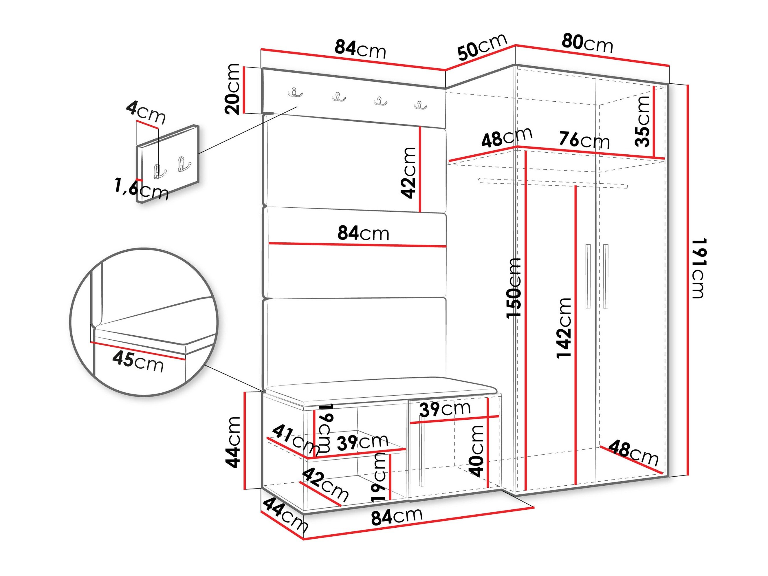 Gangmeubelset Nitos I (Notenhout)