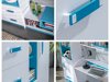 Ladekast Lorlare 105 (Wit + Turquoise)