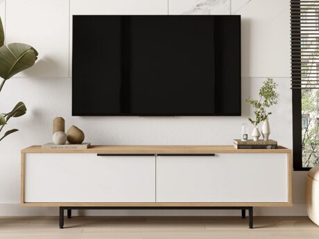 TV-állvány Fertore 101 (Tölgy + Fehér)