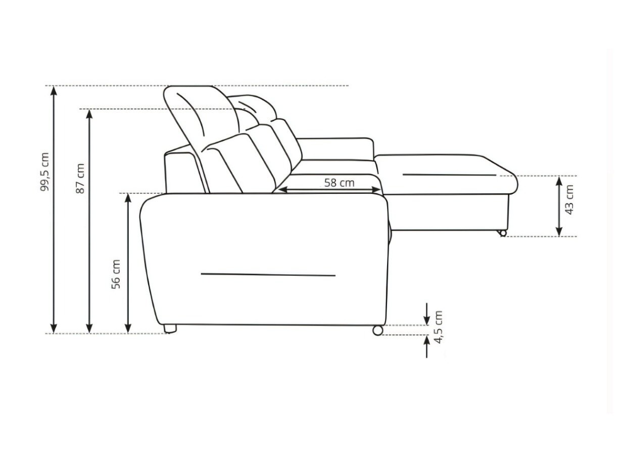 Hoekbank Kingston 207 (Rechts)