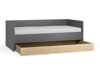 Krevet Velrome 112 (Grafit + Hrast)