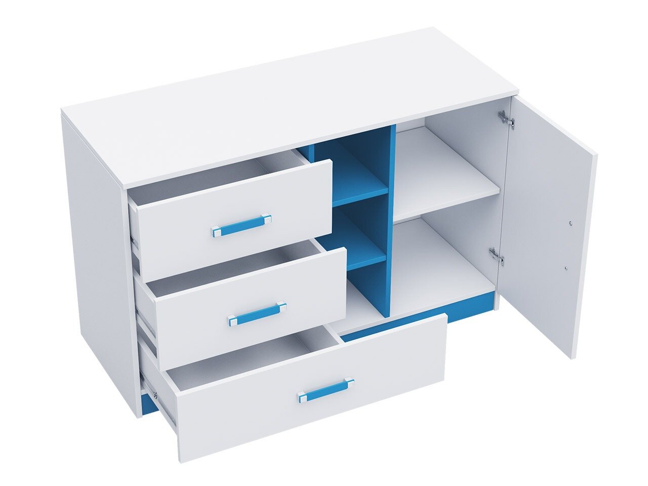 De reeks van de kinderkamer Sorviru 107 (Wit + Roze)