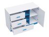 De reeks van de kinderkamer Sorviru 107 (Wit + Turquoise)