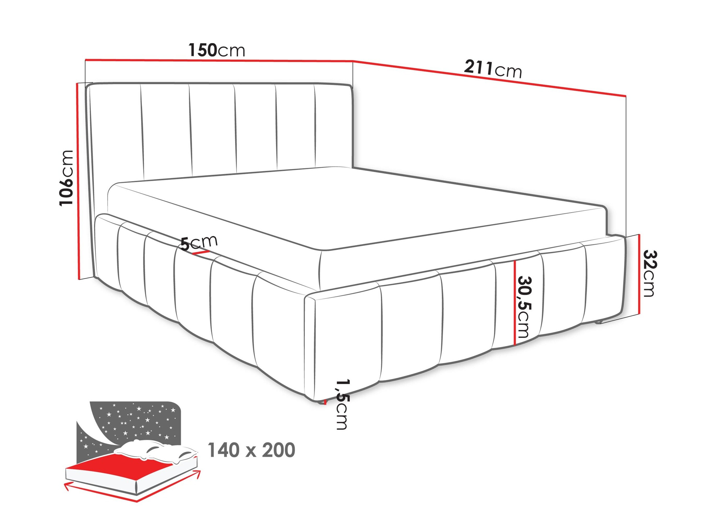 Bed Linis (Lambi 06)