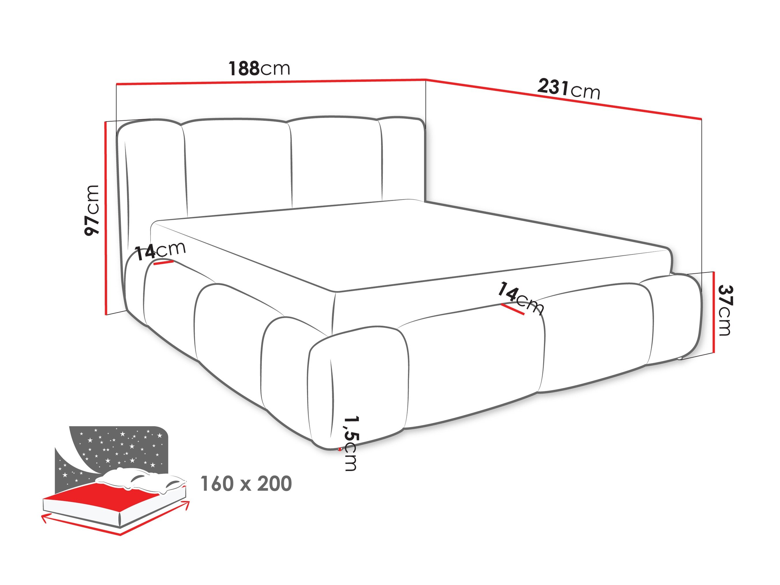 Bed Margaris (Lambi 12)