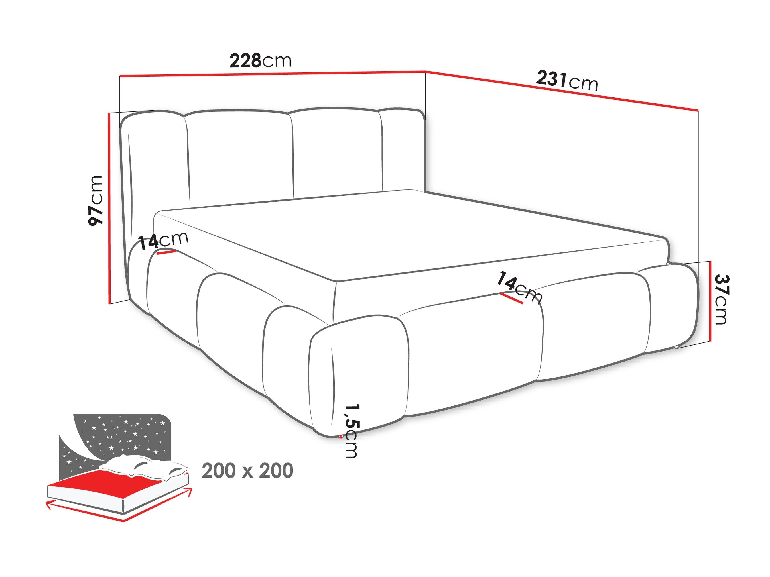 Bed Margaris (Lambi 12)