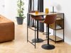 Scaun de bar Norsica 500 (Negru + Maro)