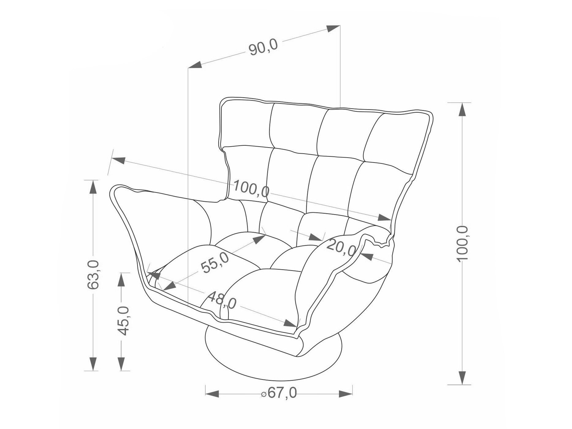 Fauteuil Houston 2149 (Cremona 14)