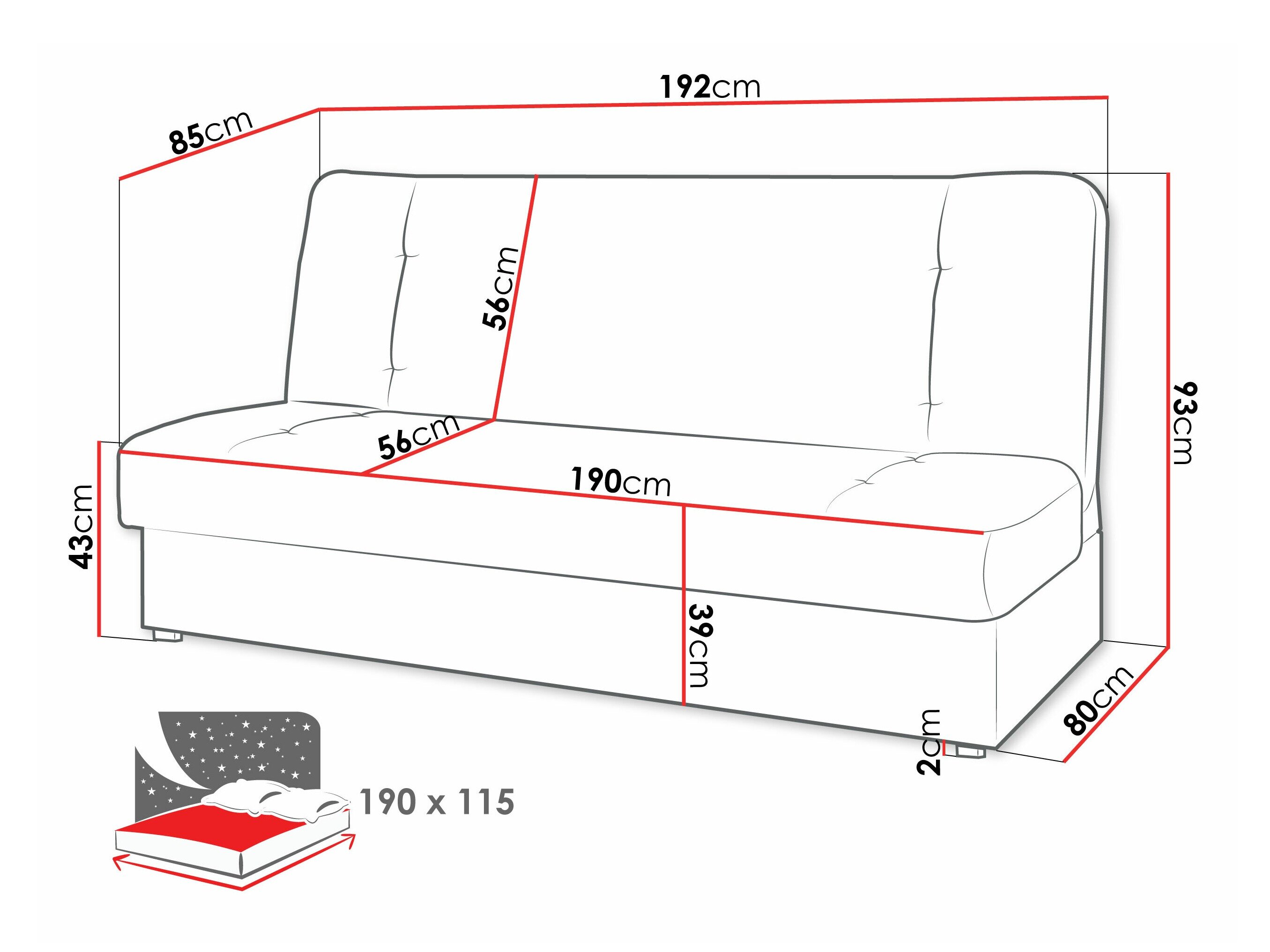 Sofá cama SP7042