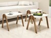 Set măsuțe laterale Kailua 1621 (Nuca + Crem)