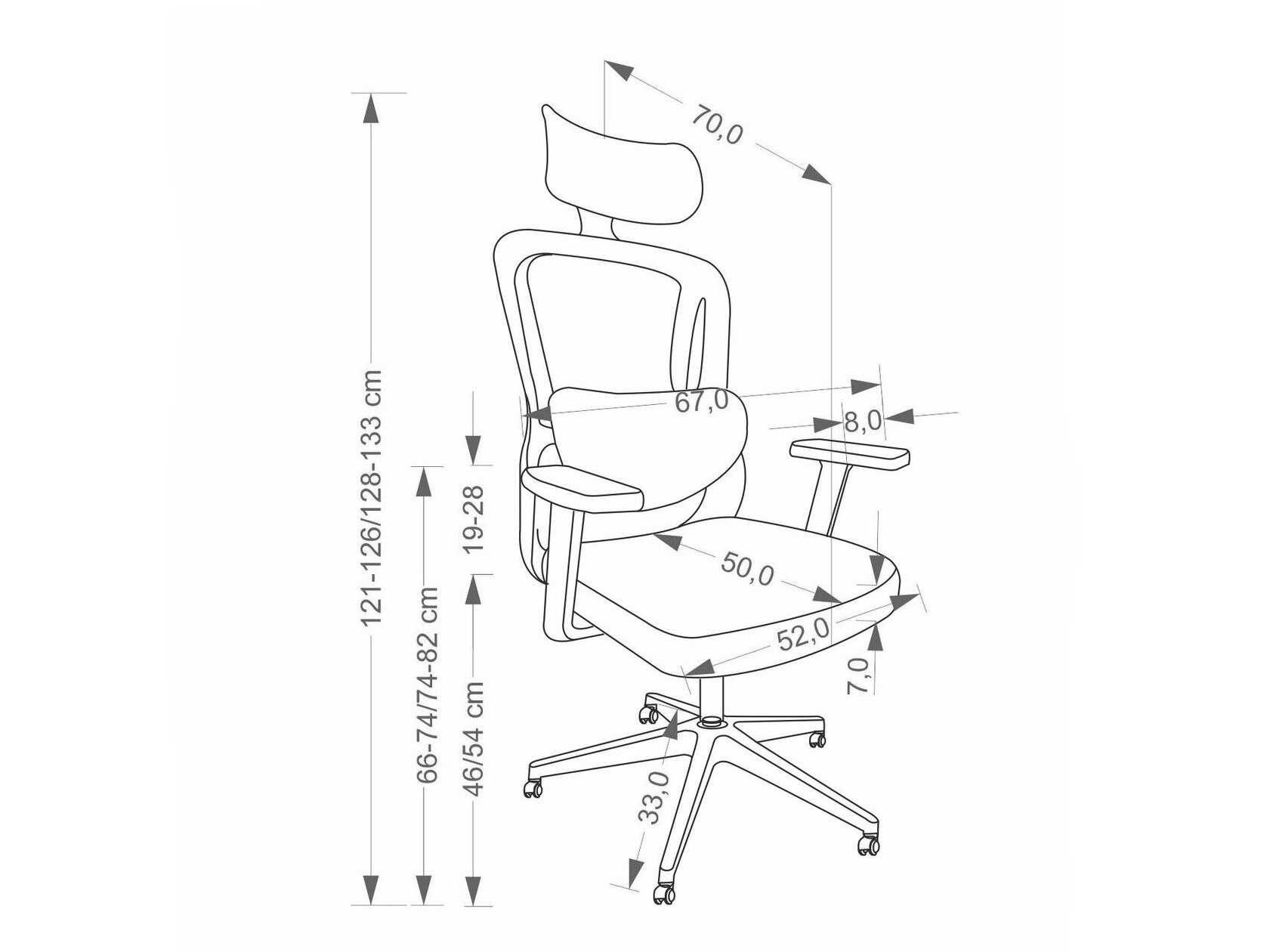 Bureaustoel Houston 2158