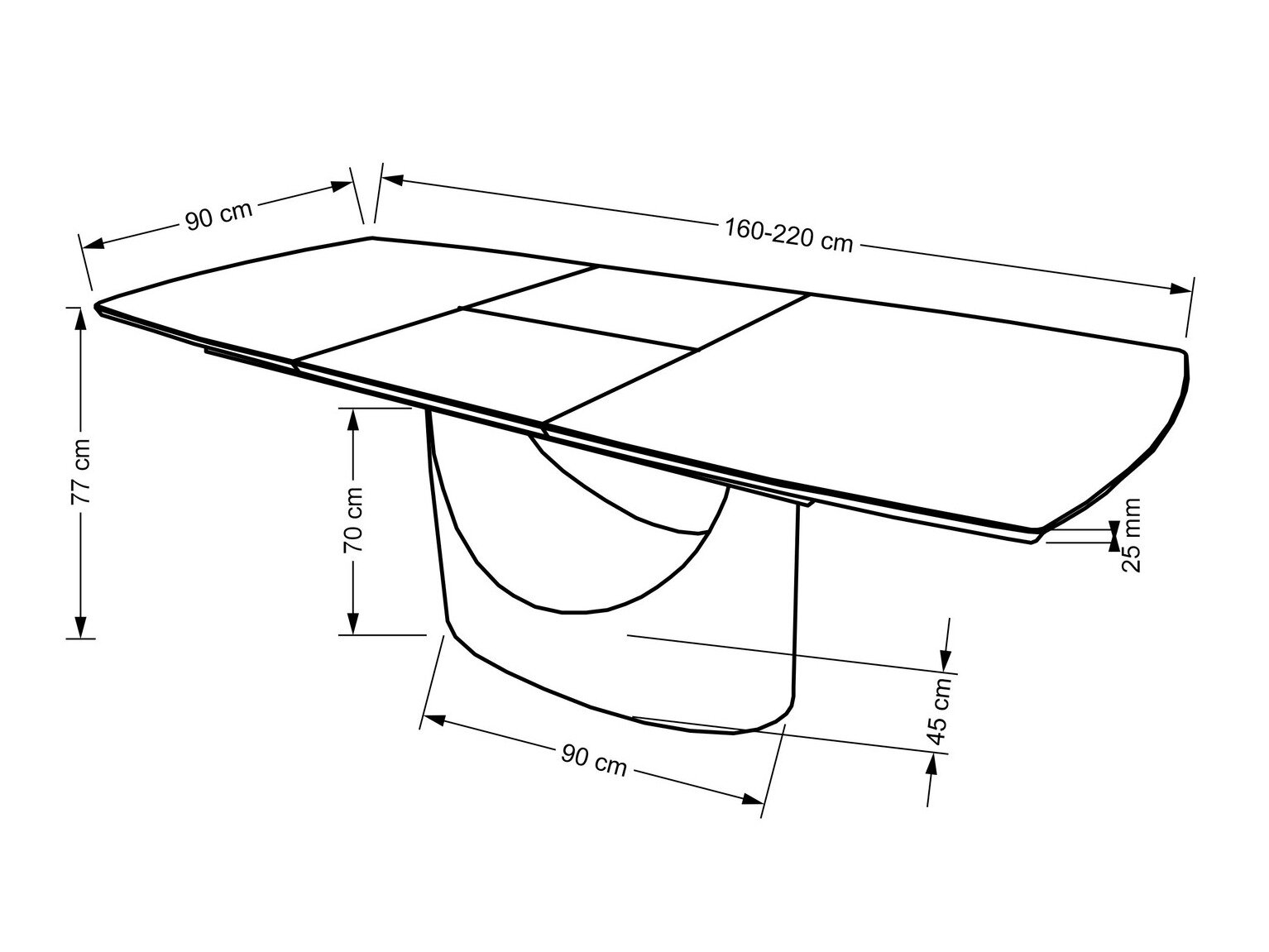 Tafel Houston 2160