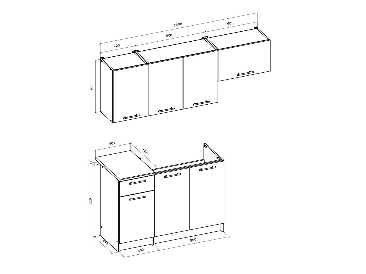 Keukenset Houston 2164 (Wit)