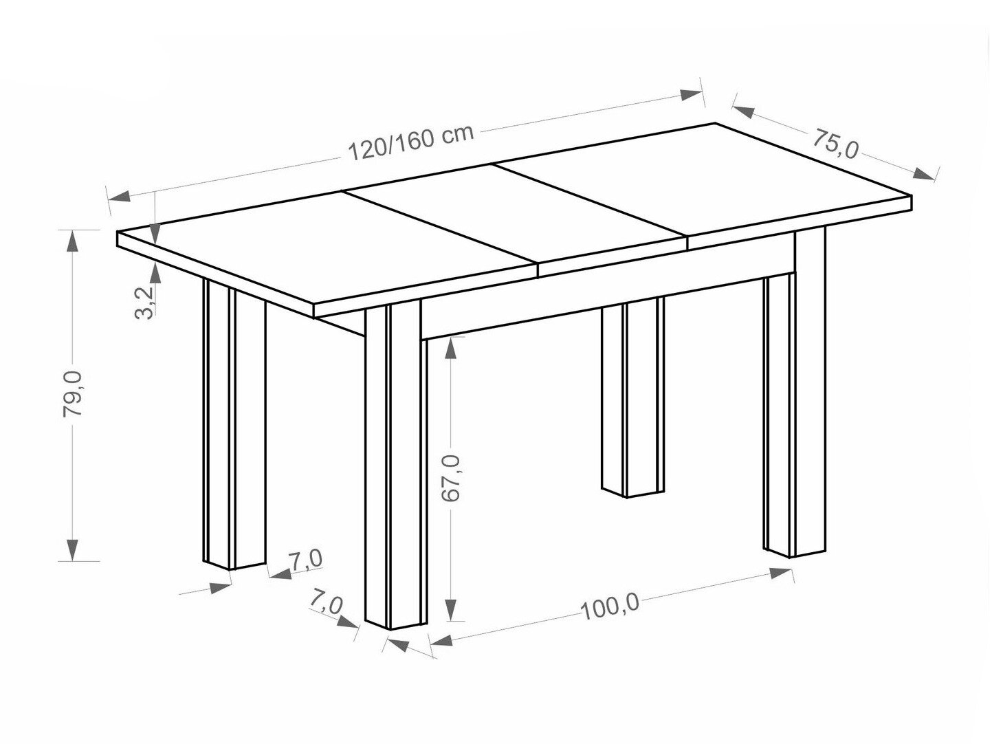 Tafel Houston 2165 (Artisan eiken)