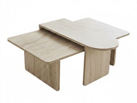 Set stolića za kavu Kailua 2824 (Svijetli travertin)