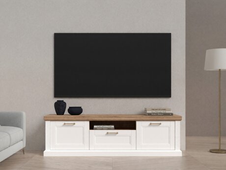 TV stol Solevu 103 (Bijela + Svijetli orah)