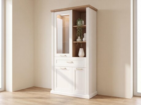Polica Solevu 101 (Bijela + Svijetli orah)