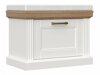Dulap pantofi Solevu 115 (Alb + Nuc deschis)