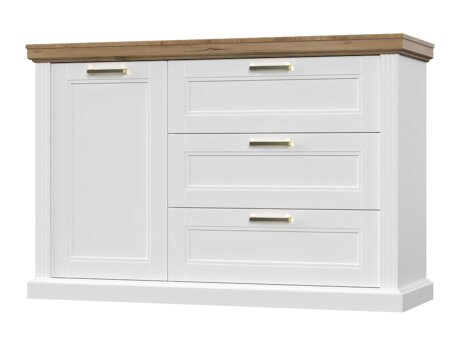 Komoda Solevu 120 (Bijela + Svijetli orah)