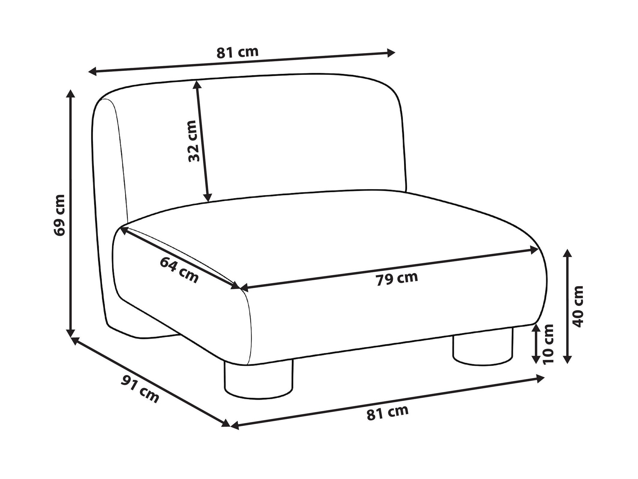 Modulinis fotelis Torevaru 103 (Smėlinė)
