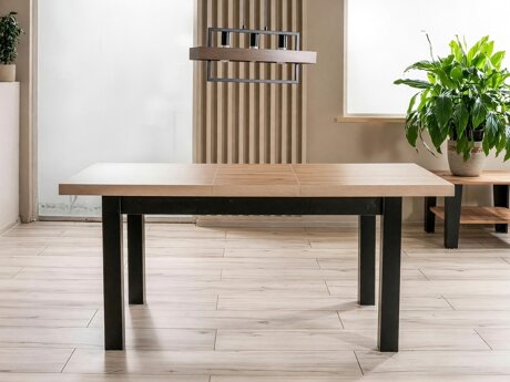 Tisch Detroit 976 (Schwarz + Artisan Eichenholzoptik)