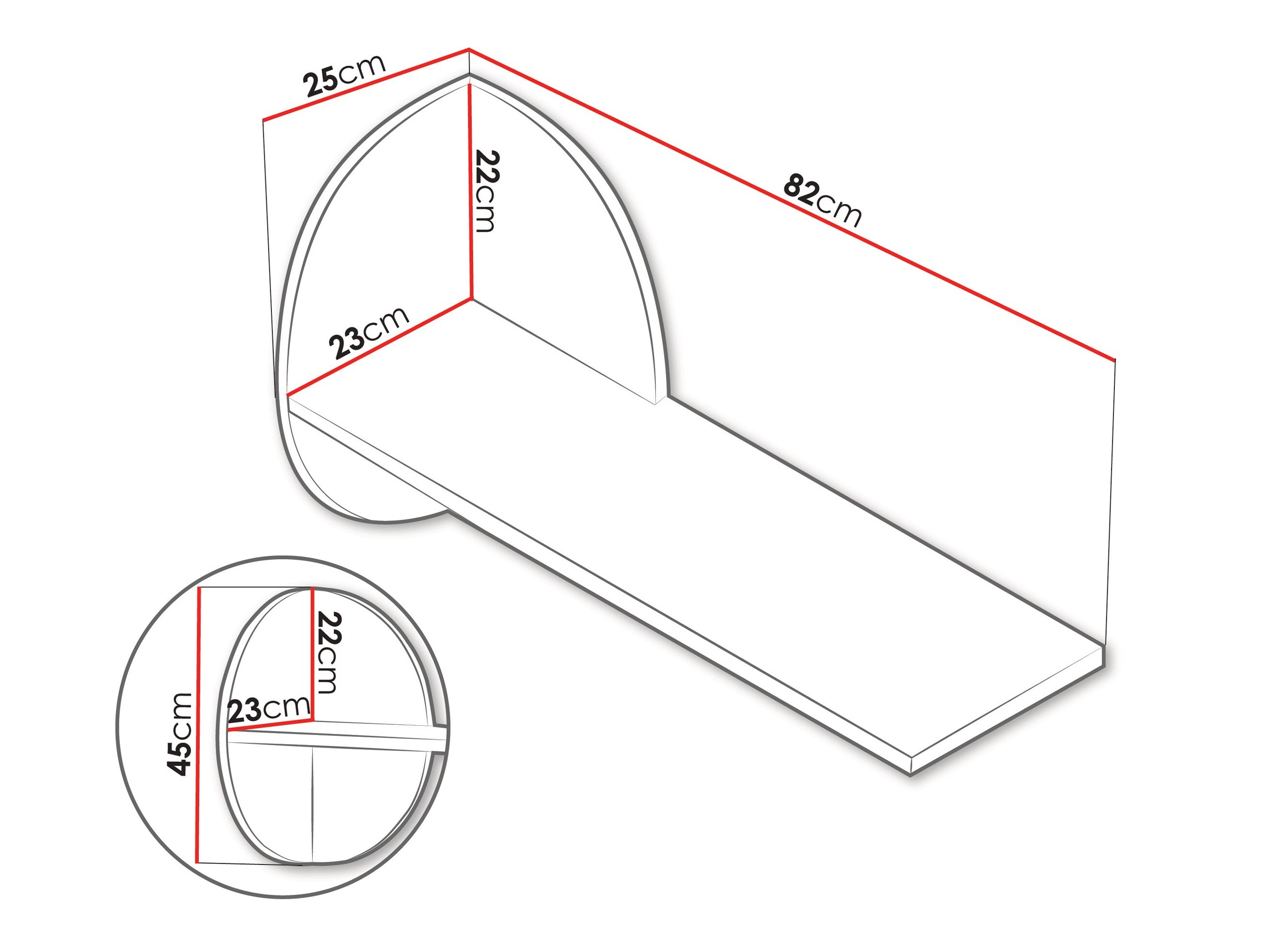Wandplank Fivelbi 115 (Cremona eiken + Roze)