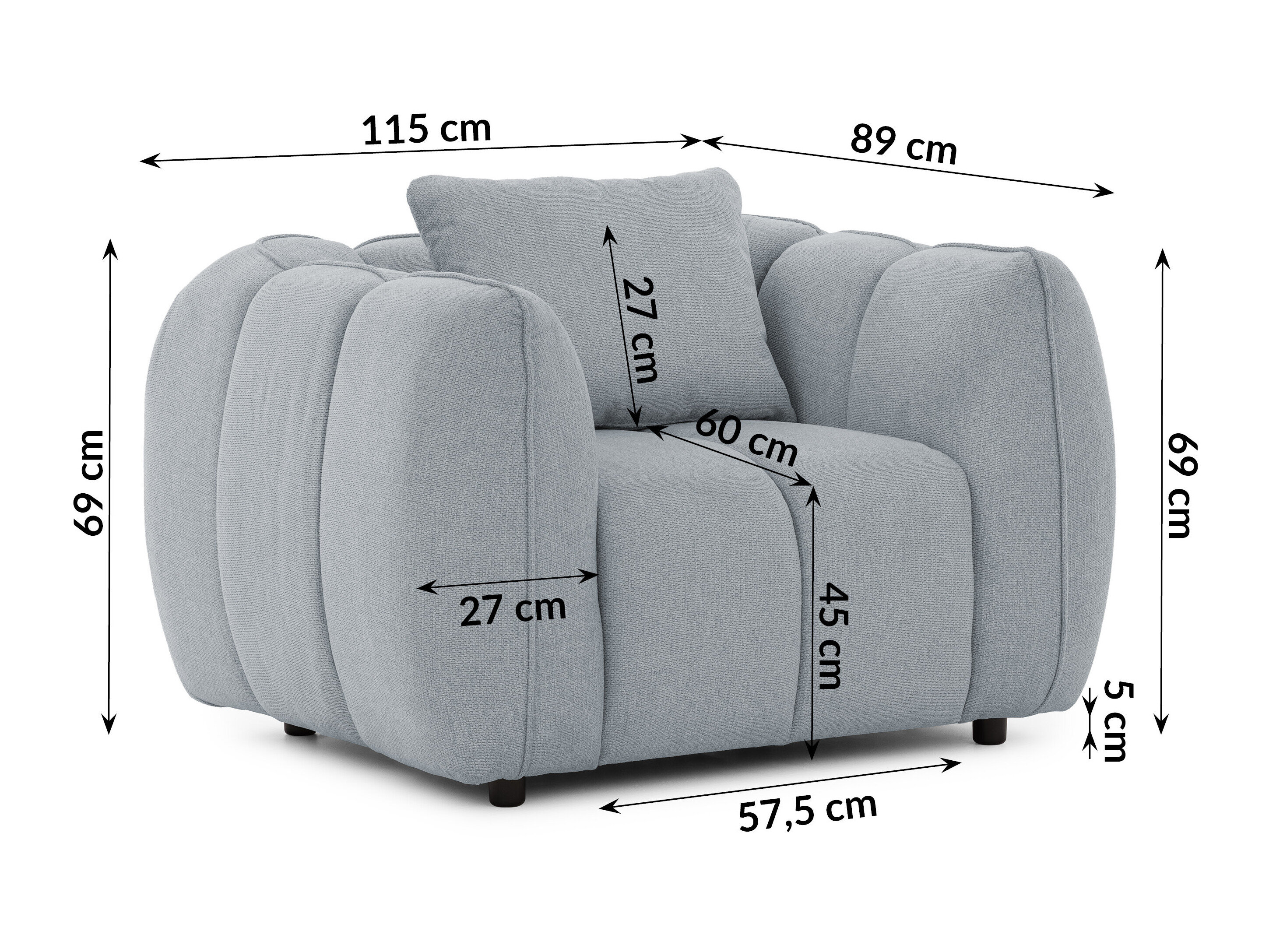 Fauteuil Rocklin 195 (Aragon 90)