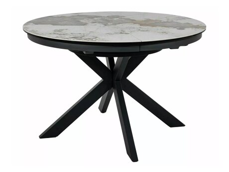 Tafel Detroit 998 (Wit marmer + Zwart)