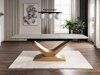 Tafel Detroit 1001 (Eiken + Wit marmer)