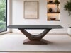 Tafel Detroit 1001 (Notenhout + Grijs marmer)