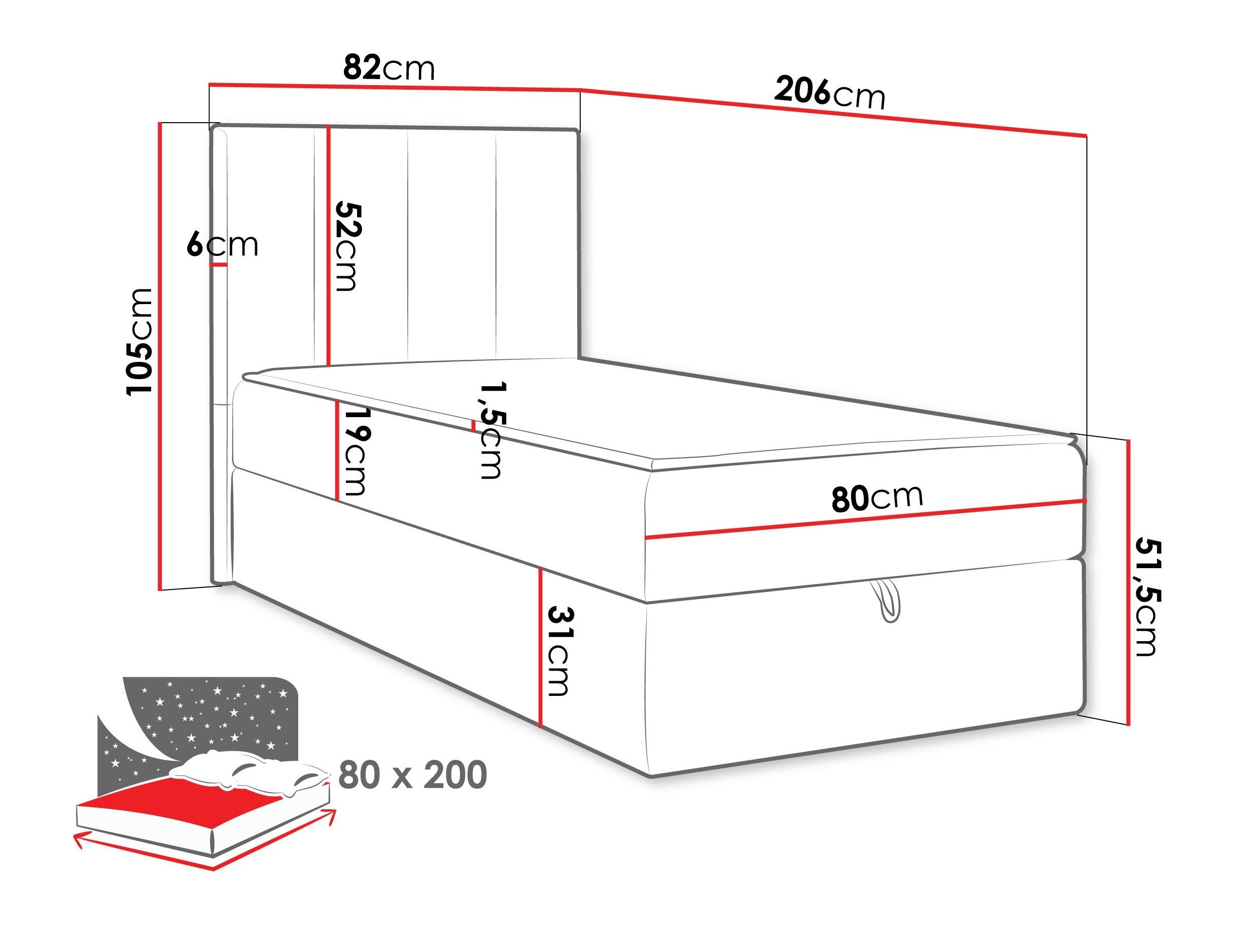 Boxspring Oppidum I (Polo 894)