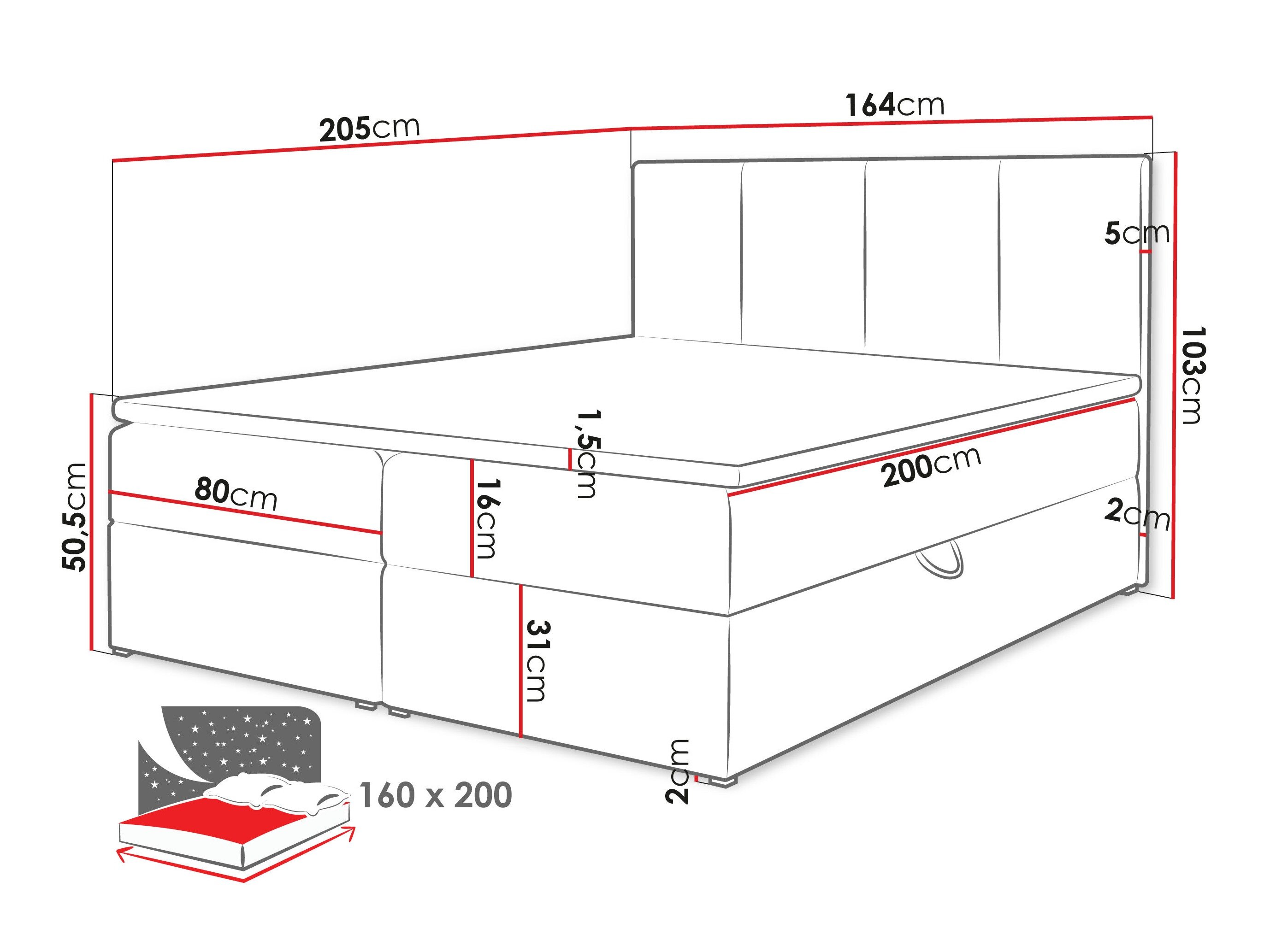 Boxspring Oppidum (Polo 872)