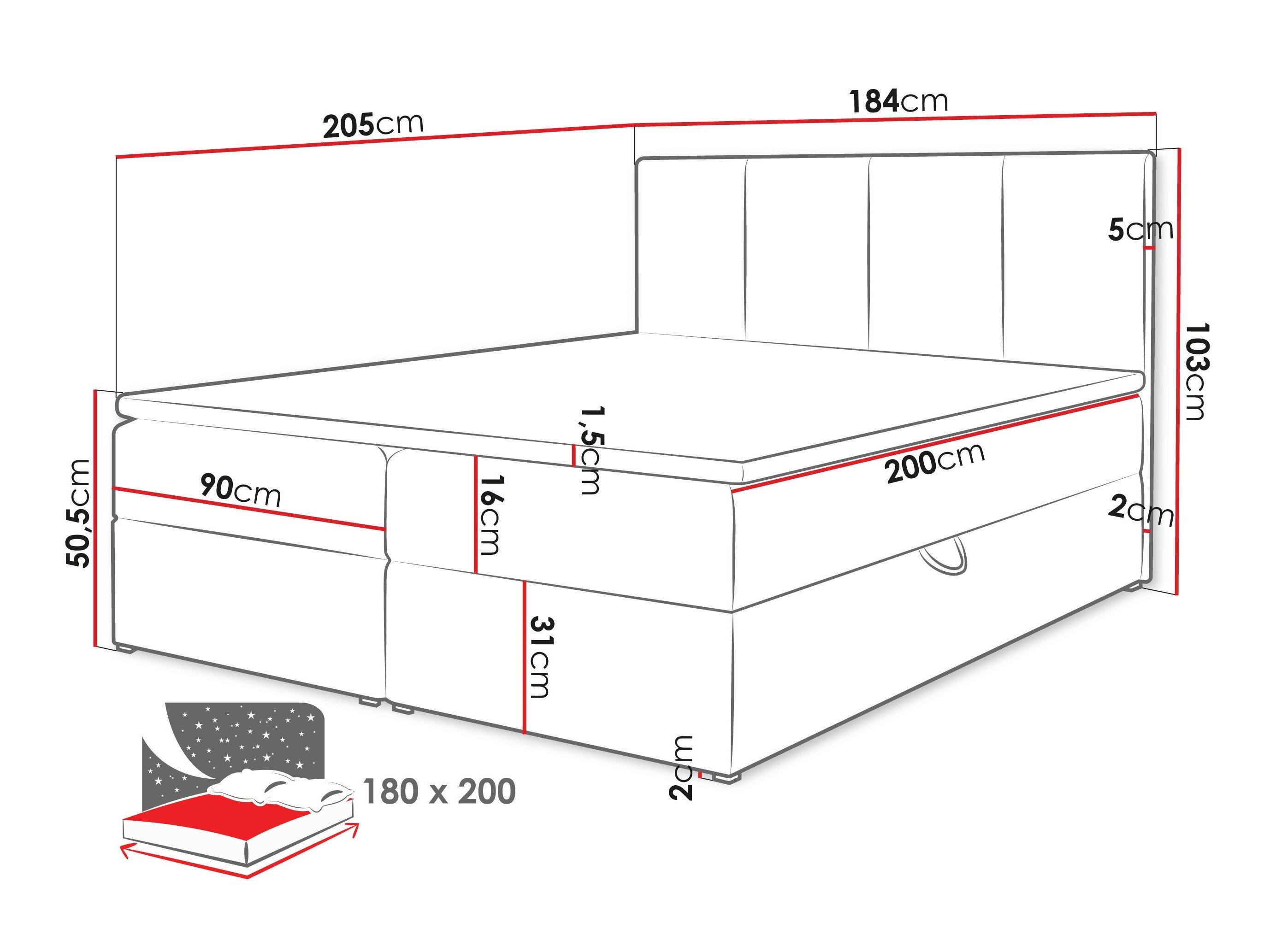 Boxspring Oppidum (Polo 897)