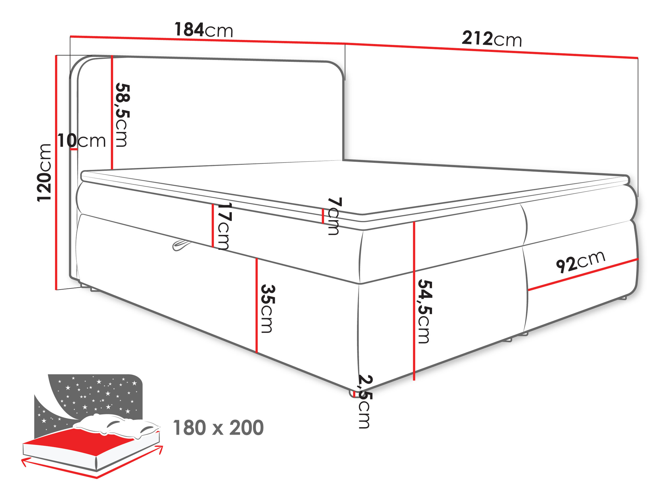 Boxspring Portage 111 (Vibe 03)