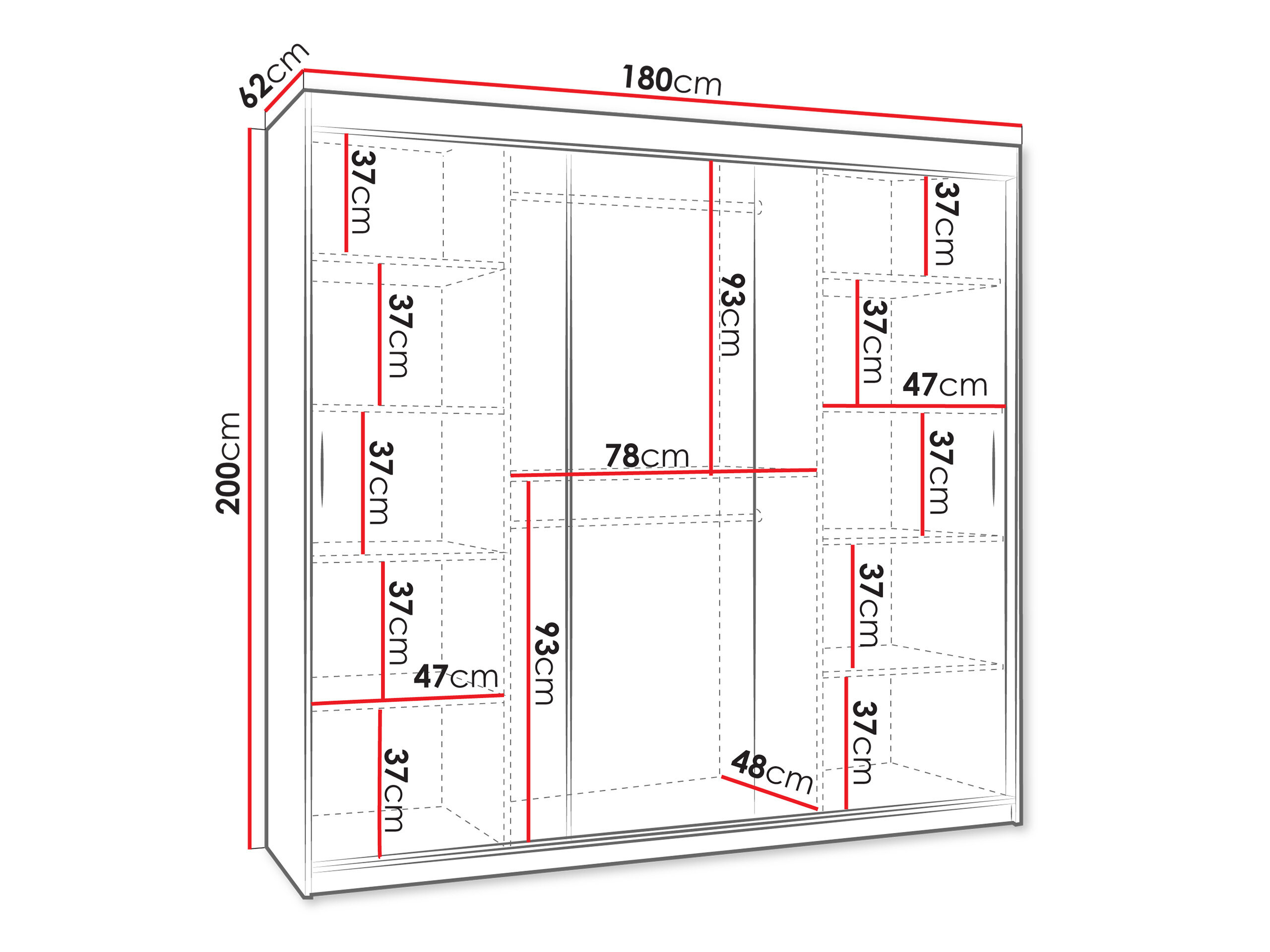 Kledingkast Hartford 506 (Artisan eiken)