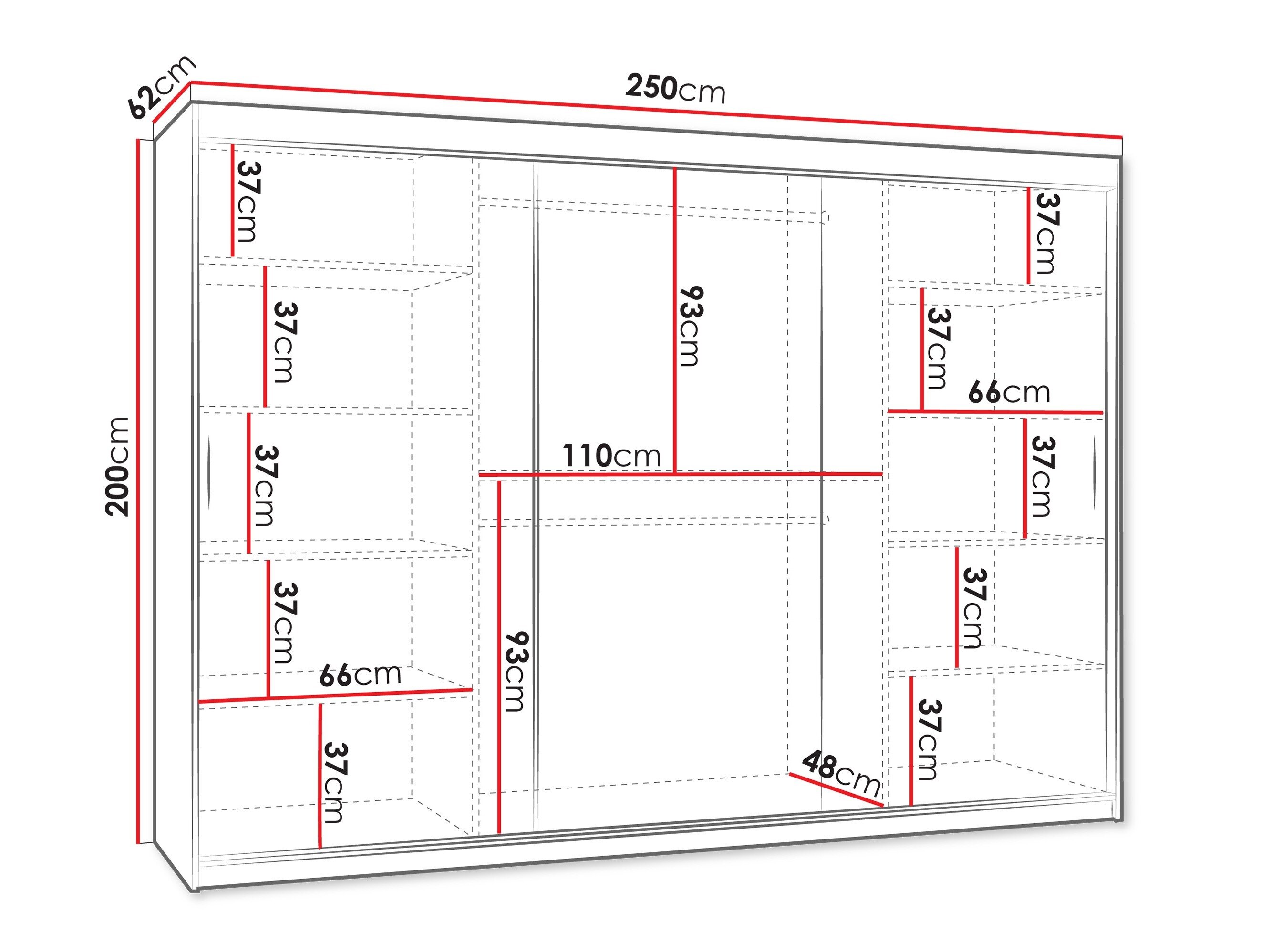 Kledingkast Hartford 497 (Kasjmier)