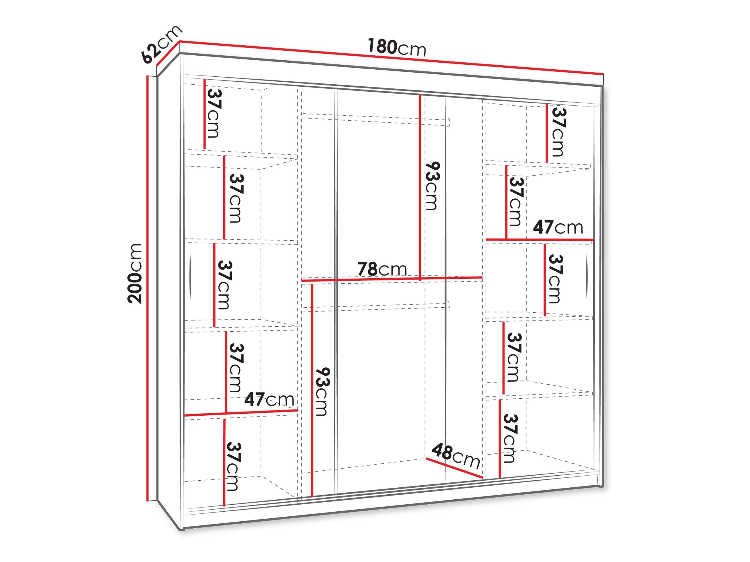 Kledingkast Hartford 500 (Wit)